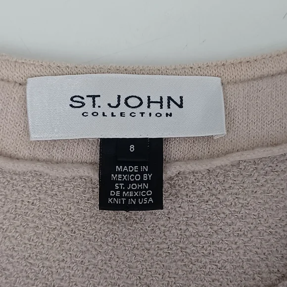 St John Wool Blend Jacket Size 8 Women Quiet Luxury Long Sleeve Knit Pockets - Picture 5 of 16